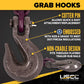 3/8" x 10' Tie Down Chain with Clevis Grab Hooks | Grade 100