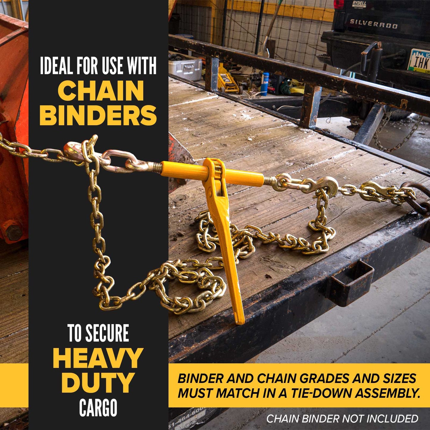 1/2" x 16' Grade 70 Transport Chain with Clevis Grab Hooks