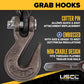 5/16" x 10' Tie Down Chain with Clevis Grab Hooks | Grade 80