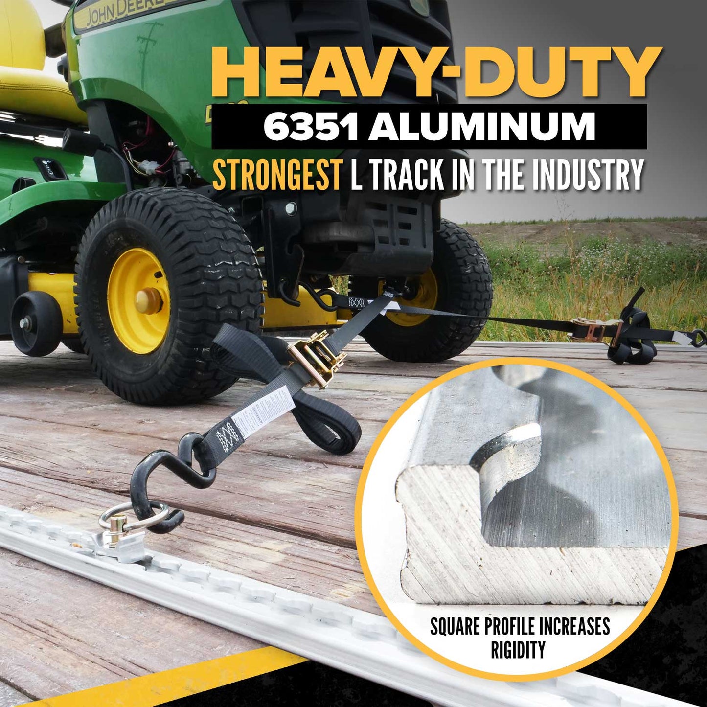 12' Heavy Duty Airline-Style L-Track | Aluminum