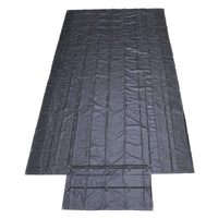 16' x 28' Heavy Duty Lumber Tarp | 4' Drop & Flap - 18 oz. Black Tarp