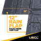 16' x 28' Heavy Duty Lumber Tarp | 4' Drop & Flap - 18 oz. Black Tarp