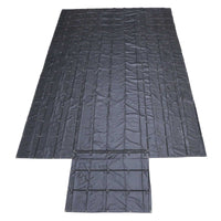 20' x 28' Heavy Duty Lumber Tarp | 6' Drop & Flap - 18 oz. Black Tarp