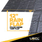 24' x 18' Heavy Duty Lumber Tarp | 8' Drop & Flap - 18 oz. Black Tarp