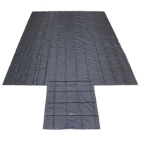 24' x 28' Heavy Duty Lumber Tarp | 8' Drop & Flap - 18 oz. Black Tarp