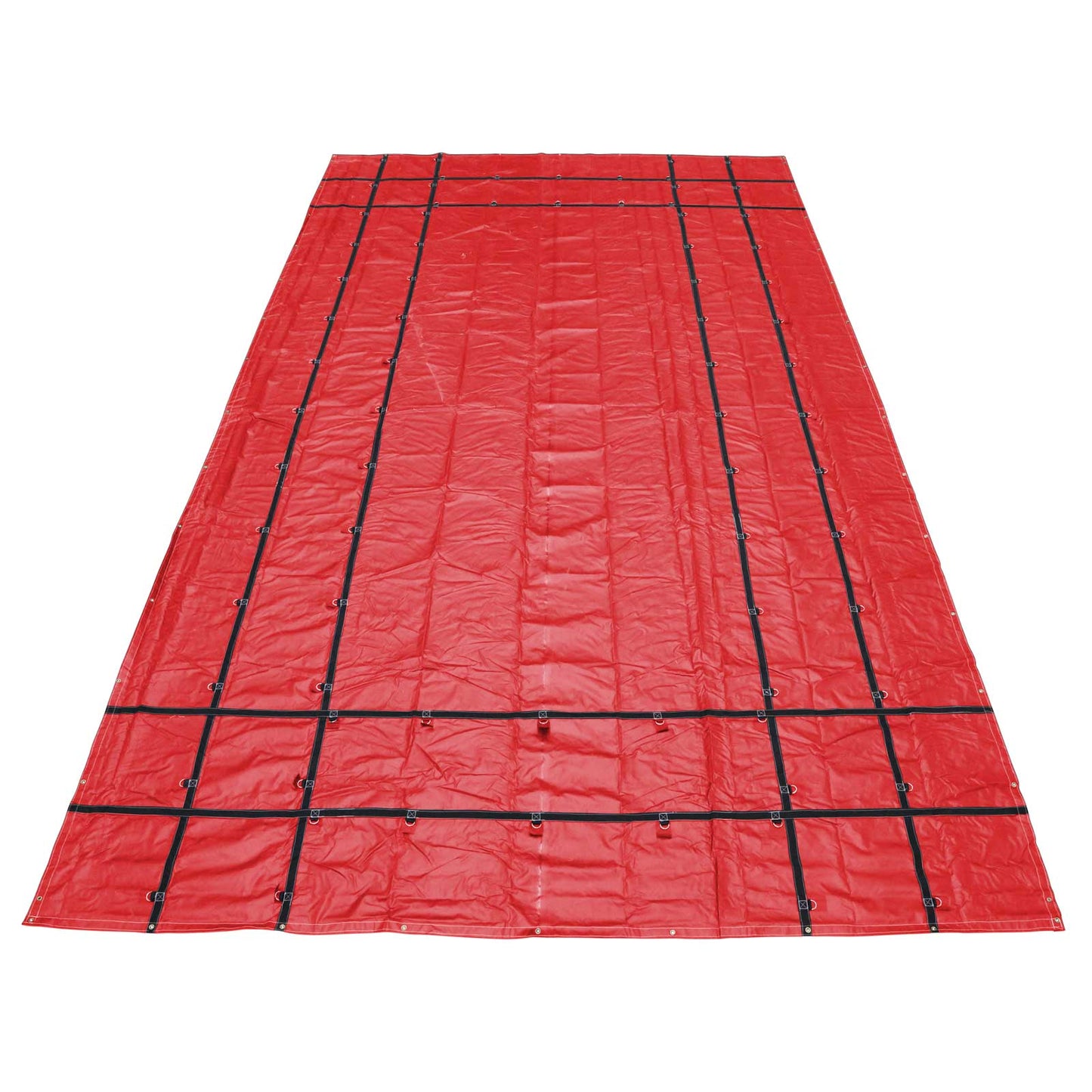 16' x 27' Heavy Duty Steel Tarp | 4' Drop - 18 oz. Red Tarp