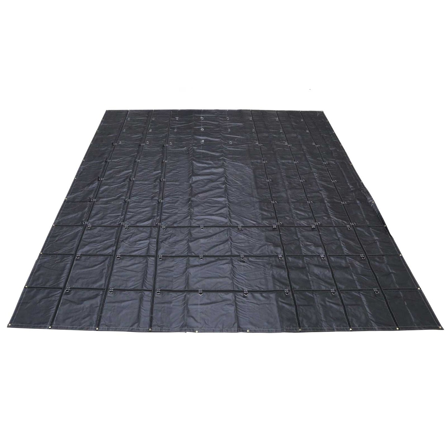 20' x 18' Heavy Duty Steel Tarp | 6' Drop - 18 oz. Black Tarp