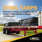 16' x 27' Lightweight Steel Tarp | 4' Drop - 14 oz. Black Tarp