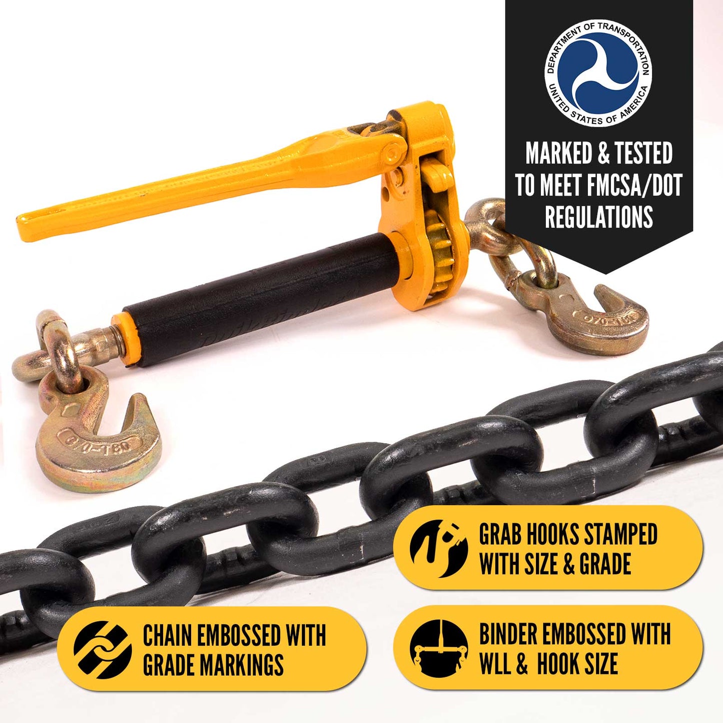 1/2" x 16' Grade 80 Chain and Binder Kit | Peerless QuikBinder Plus