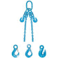 9/32" x 15' - Pewag  Adjustable 2 Leg Chain Sling w/ Sling Hooks - Grade 120