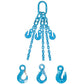 9/32" x 10' - Pewag  Adjustable 3 Leg Chain Sling w/ Sling Hooks - Grade 120