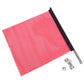 Red Jersey Safety Flag with Mounting Kit | 18" x 18" Flag - DOT-Compliant