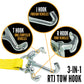 12' replacement tow strap -  RTJ cluster hook attaches to 3 kinds of vehicles