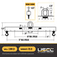 M&W 16410 standard adjustable lifting beam w/ swivel hooks specs