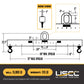 M&W 16420 standard adjustable lifting beam w/ swivel hooks specs