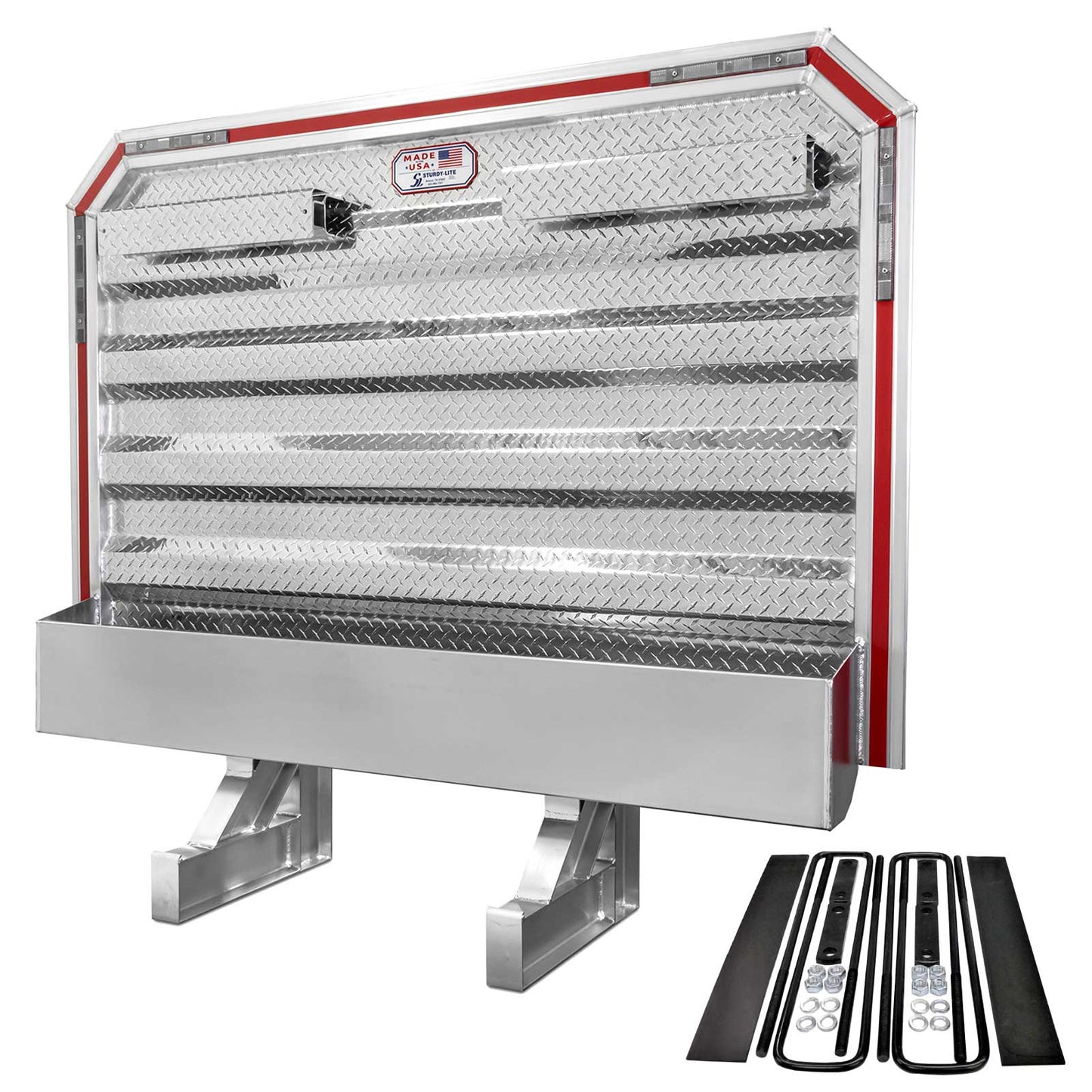 68" x 80" Semi Headache Rack | Full Tray & 2 Chain Hangers | U-Bolt Mounting Kit