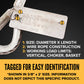 8' 1/4" wire rope sling tagged for easy identification