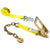 8' tow truck strap -  tow strap with RTJ cluster hook and chain end