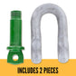 1-3/8" Van Beest Green Pin® Screw Pin Chain Shackle | G-4151 - 13.5 Ton parts of a shackle