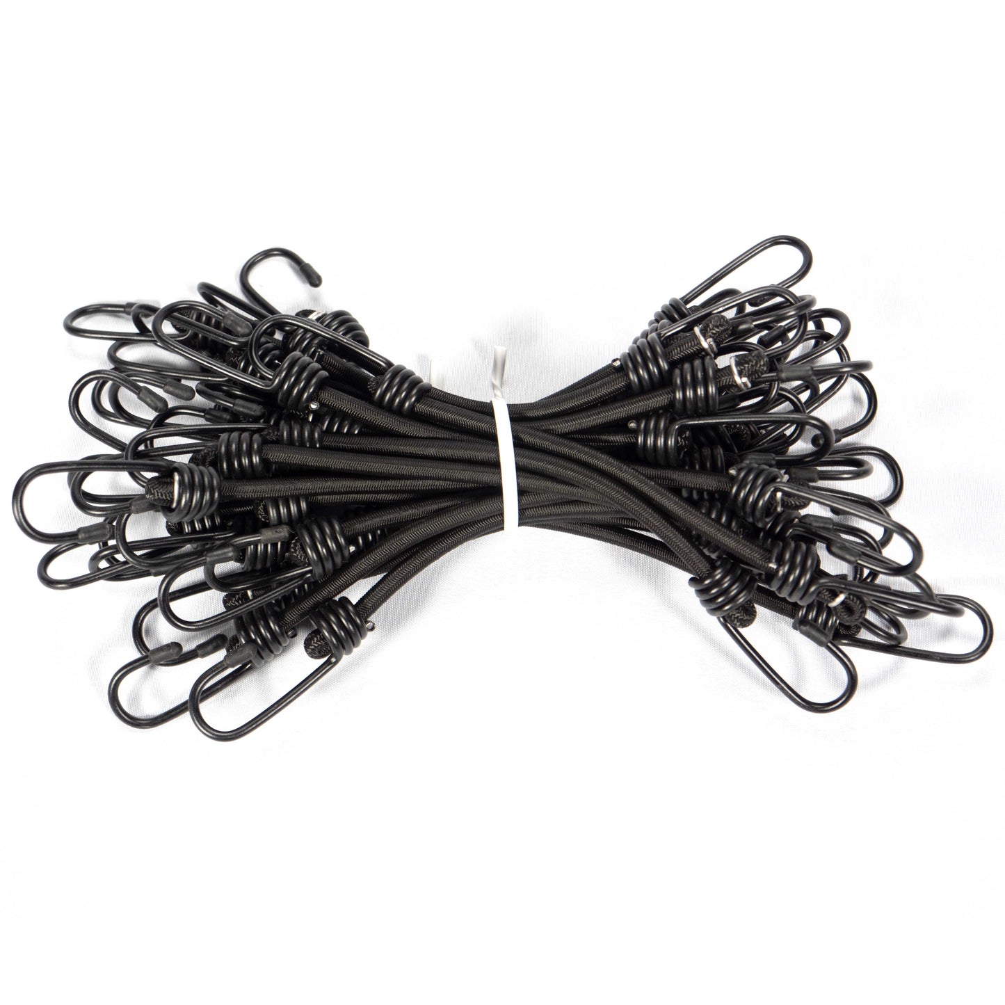 14 inch x 18 inch Black Bungee Cords (bundle of 25) 6mm image 1 of 8