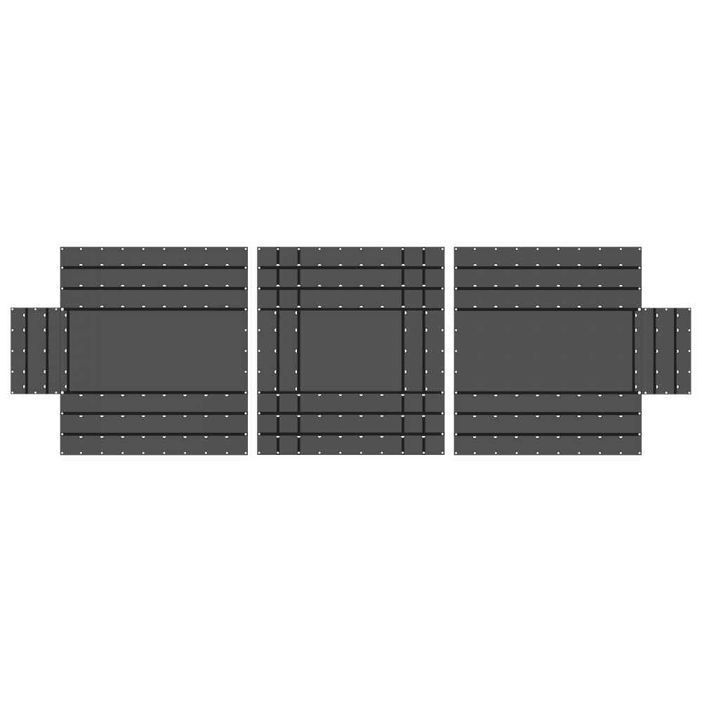 Heavy Duty 3 Piece Lumber Tarp - 20' x 18' (6' Drop & Flap) for all 3  pieces - 18 oz. Black Tarp