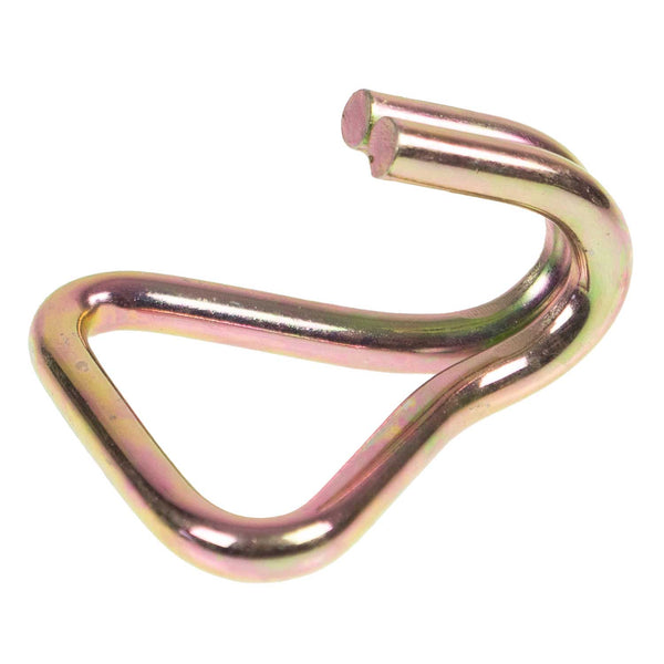 2 Double J Wire Hook: Yellow Zinc | 3,000 lbs. BS WH505