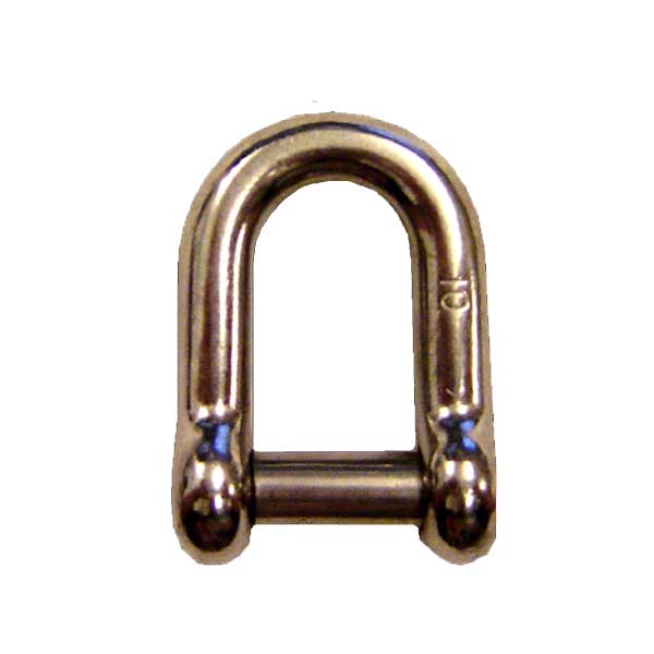 5/16" Screw Pin D Shackle w/ Hex Sink Pin Stainless Steel