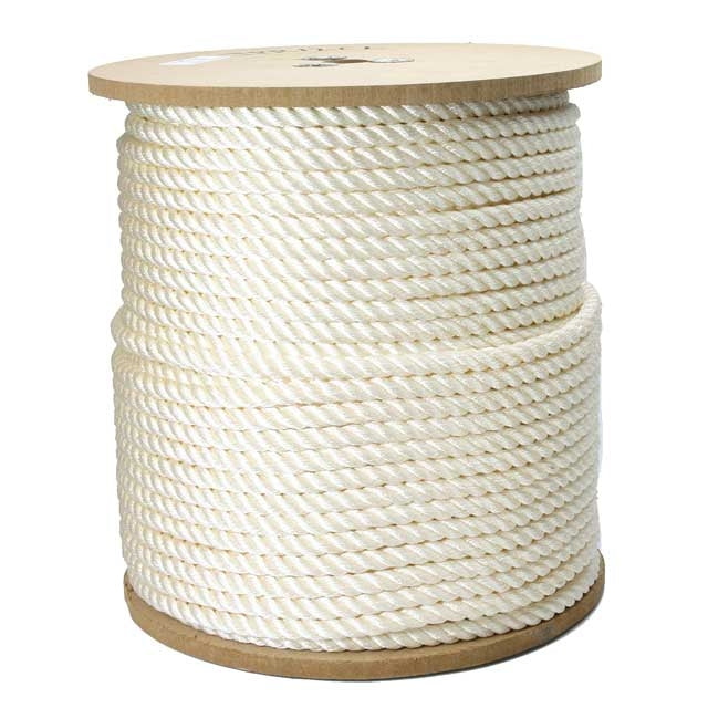 5/16 Twisted Nylon Rope - 3 Strand (600')