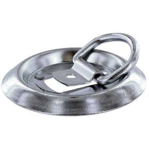 Flush Mount Stainless D Rings - Recessed Stainless Steel Rope Ring - 8