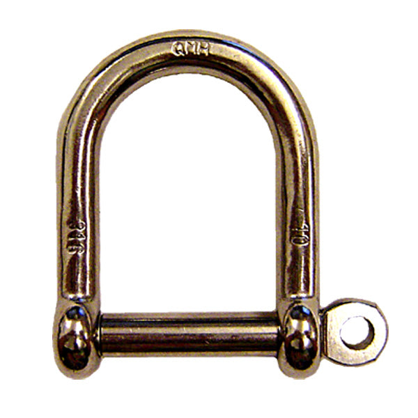 5/16" Screw Pin Wide D Shackle Stainless Steel