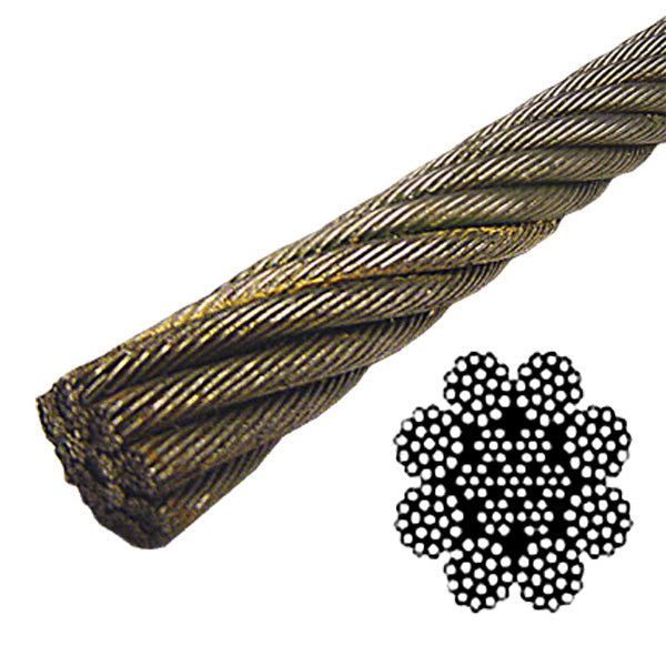 Câble d'acier à torons compactes 19x19 CS; résistant à la rotation -  Unirope Ltd.