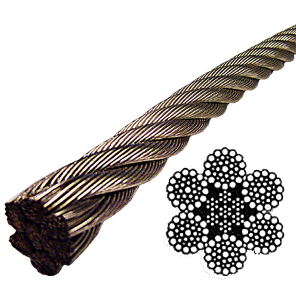 Wire rope systems made of stainless steel
