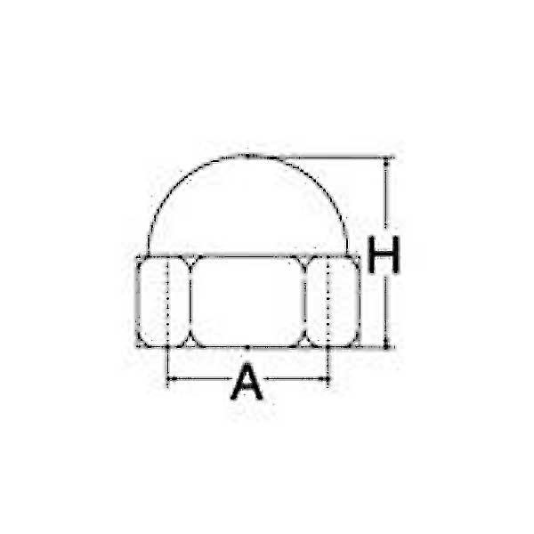 Stainless Steel Dome Nut 3/8" - image 2