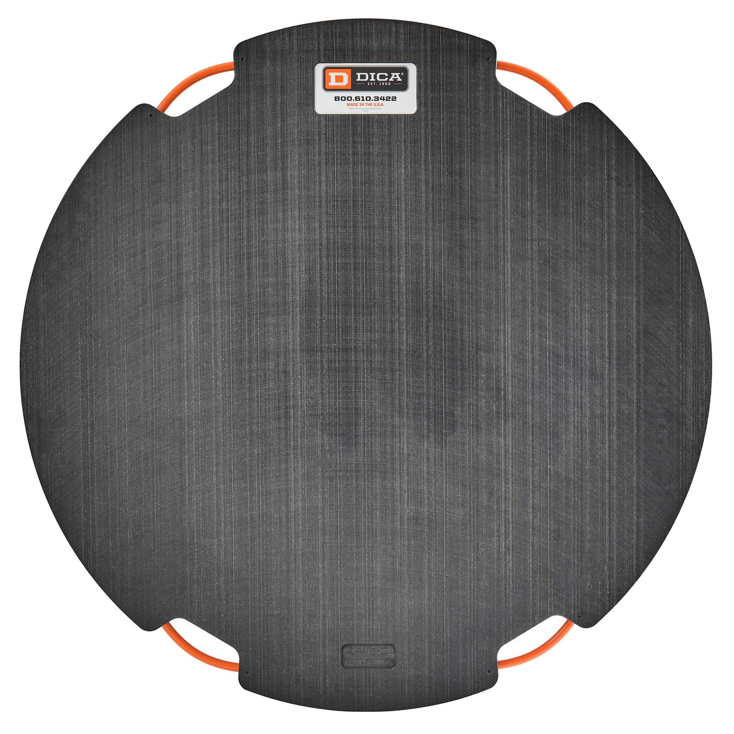 SafetyTech® 48" Round Outrigger Pad | Heavy Duty | 2" Thick | Black Image 1 of 3