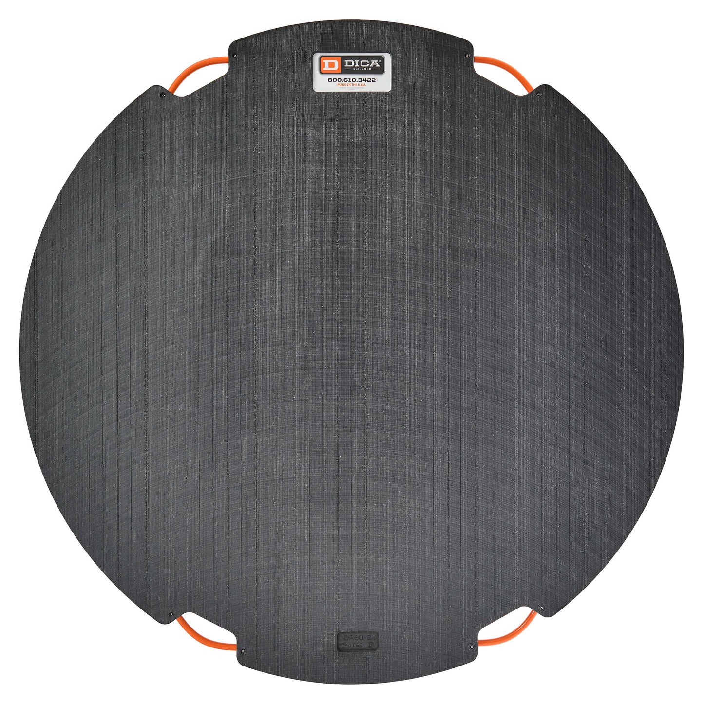 SafetyTech® 60" Round Outrigger Pad | Heavy Duty | 2" Thick | Black Image 1 of 2