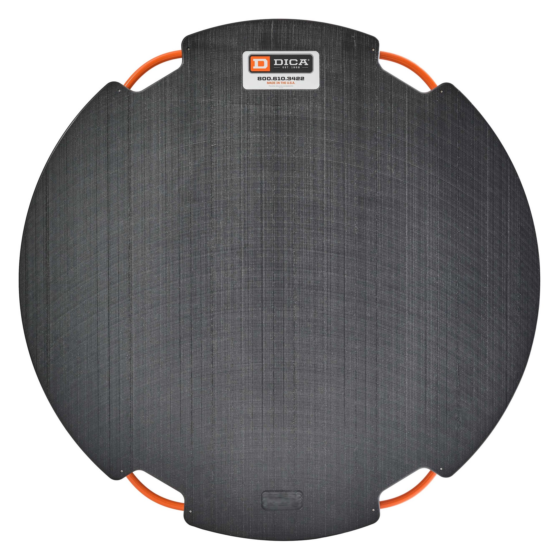 SafetyTech® 60" Round Outrigger Pad | Super Duty | 3" Thick | Black Image 1 of 3