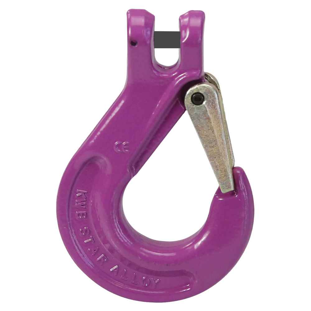1/2 Grade 100 Safety Chain w/ Clevis Self Locking Hook (2-Pack)