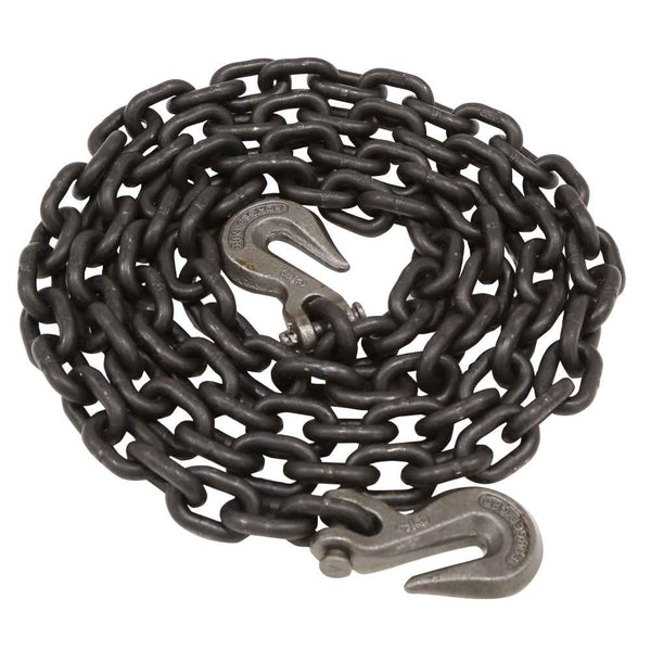 Tie Down Chain Assembly 3/8 x 10' w/ Clevis Grab Hooks - Grade 80