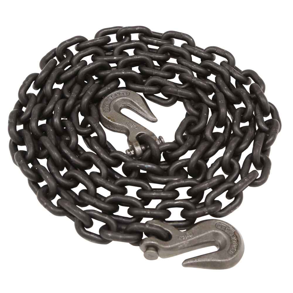 Tie Down Chain Assembly 5/16 x 25' w/ Clevis Grab Hooks - Grade 80