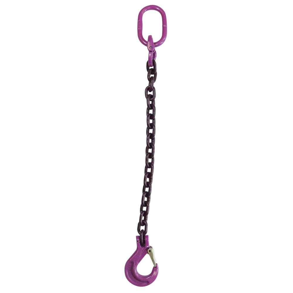 34 inch x 14 foot Single Leg Chain Sling w Sling Hook Grade 100 image 1 of 3