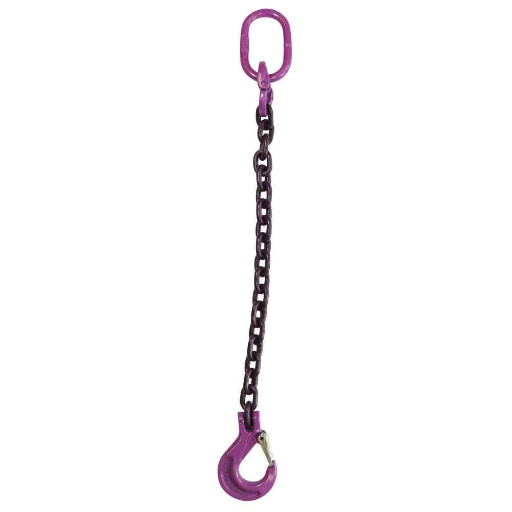 5/16" x 16' - Single Leg Chain Sling w/ Sling Hook - Grade 100