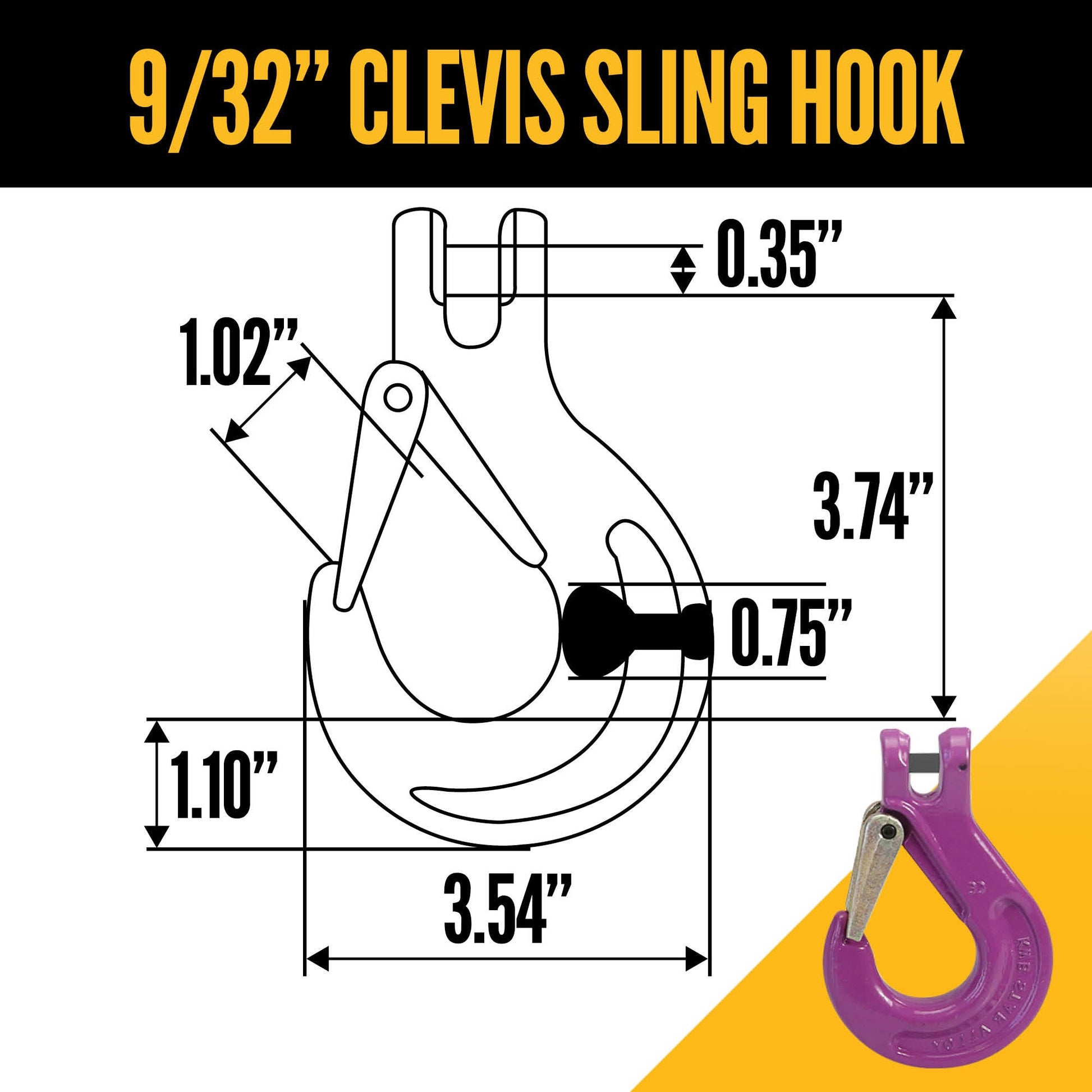 9/32" x 20' - Adjustable 2 Leg Chain Sling w/ Sling Hooks - Grade 100 image 6 of 8