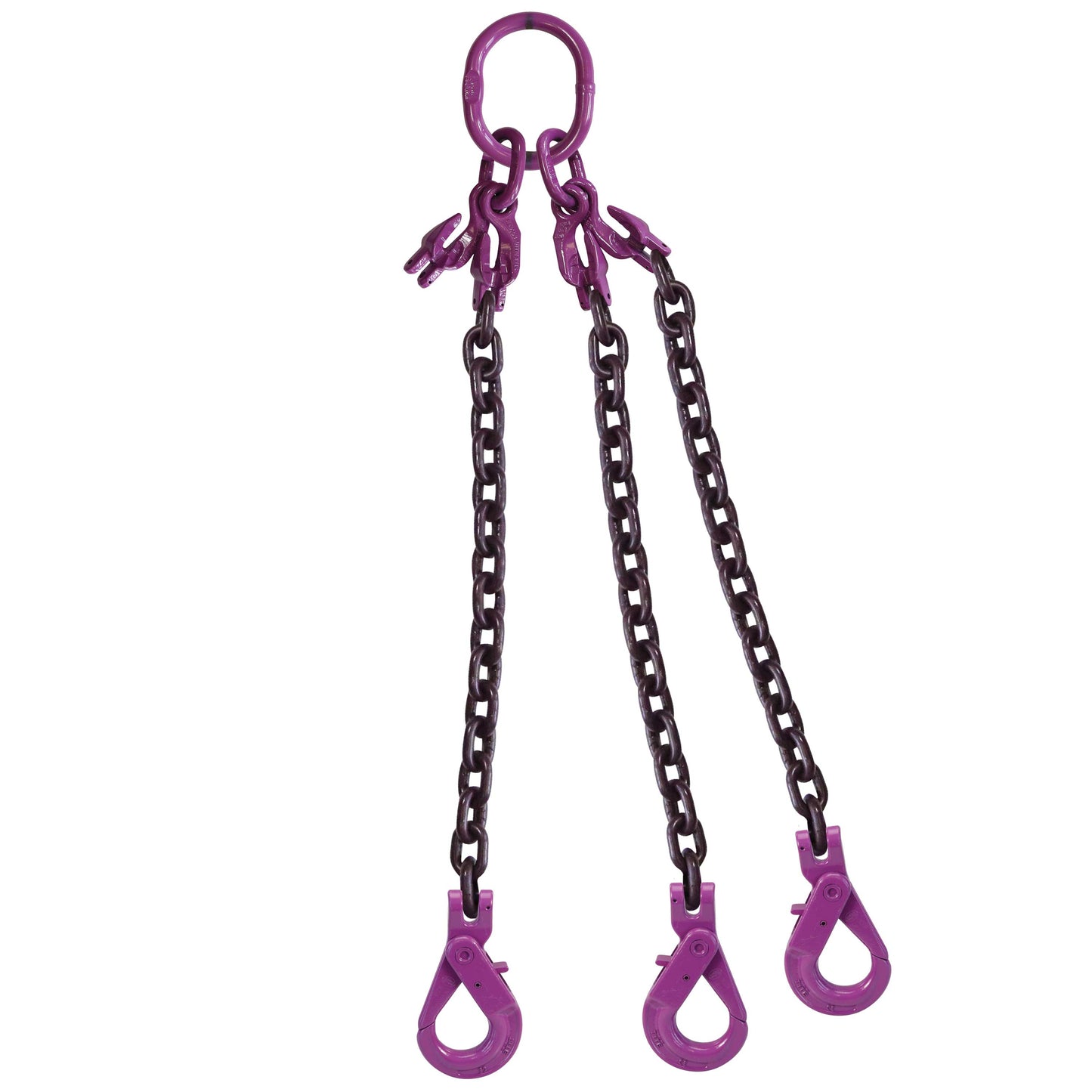 1/2" x 15' - Adjustable 3 Leg Chain Sling w/ Self-Locking Hooks - Grade 100 image 1 of 8