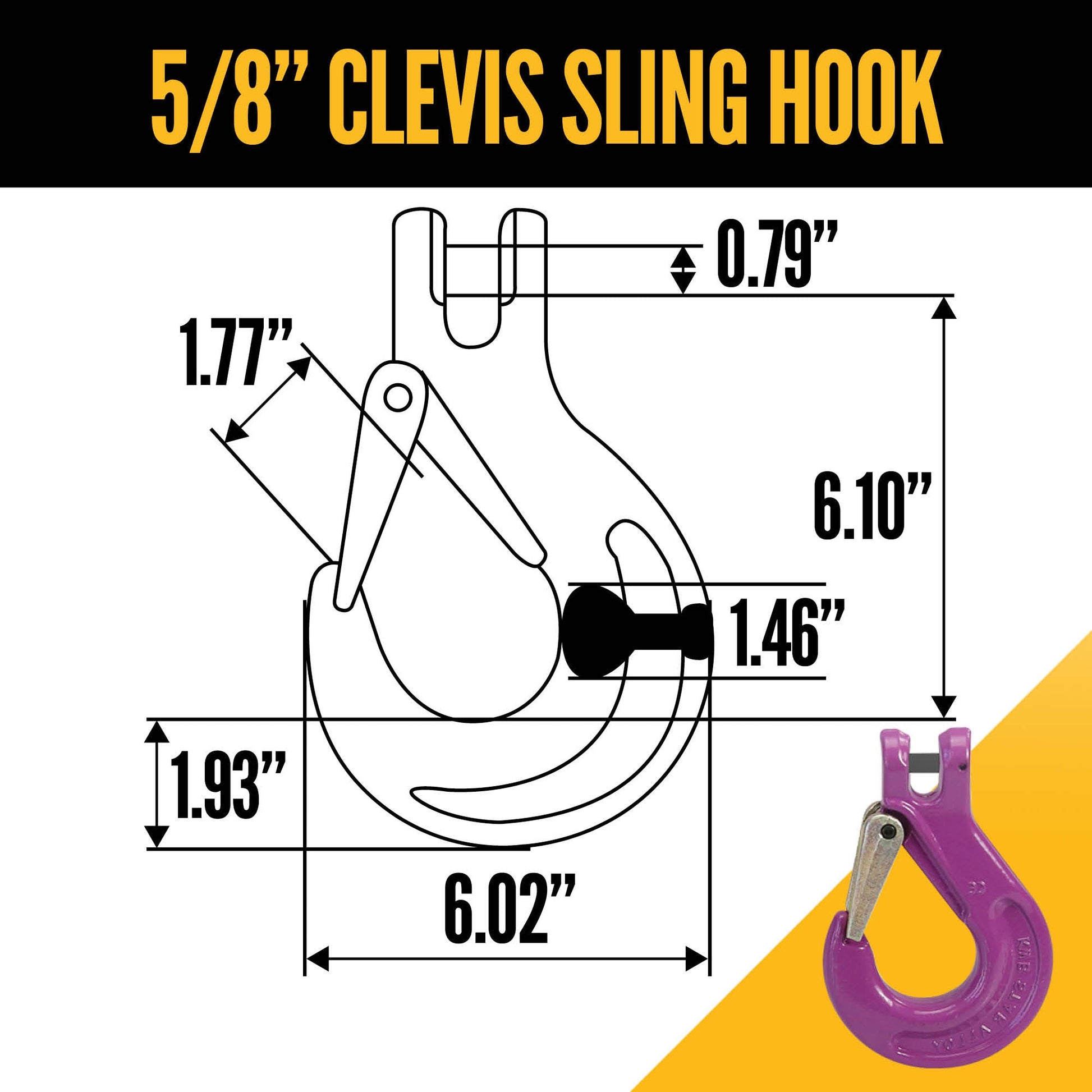 5/8" x 10' - Adjustable 3 Leg Chain Sling w/ Sling Hooks - Grade 100 image 6 of 8