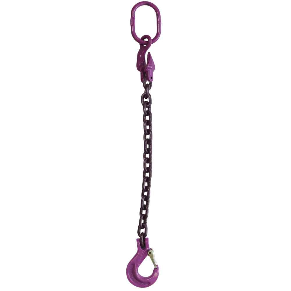 5/8" x 10' - Adjustable Single Leg Chain Sling w/ Sling Hook - Grade 100 image 1 of 8