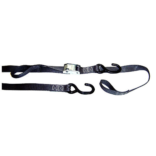 1.5 Motorcycle Wide Handle Ratchet Tie Down Strap with Built In Handle Bar  Loop & Coated S-Hooks