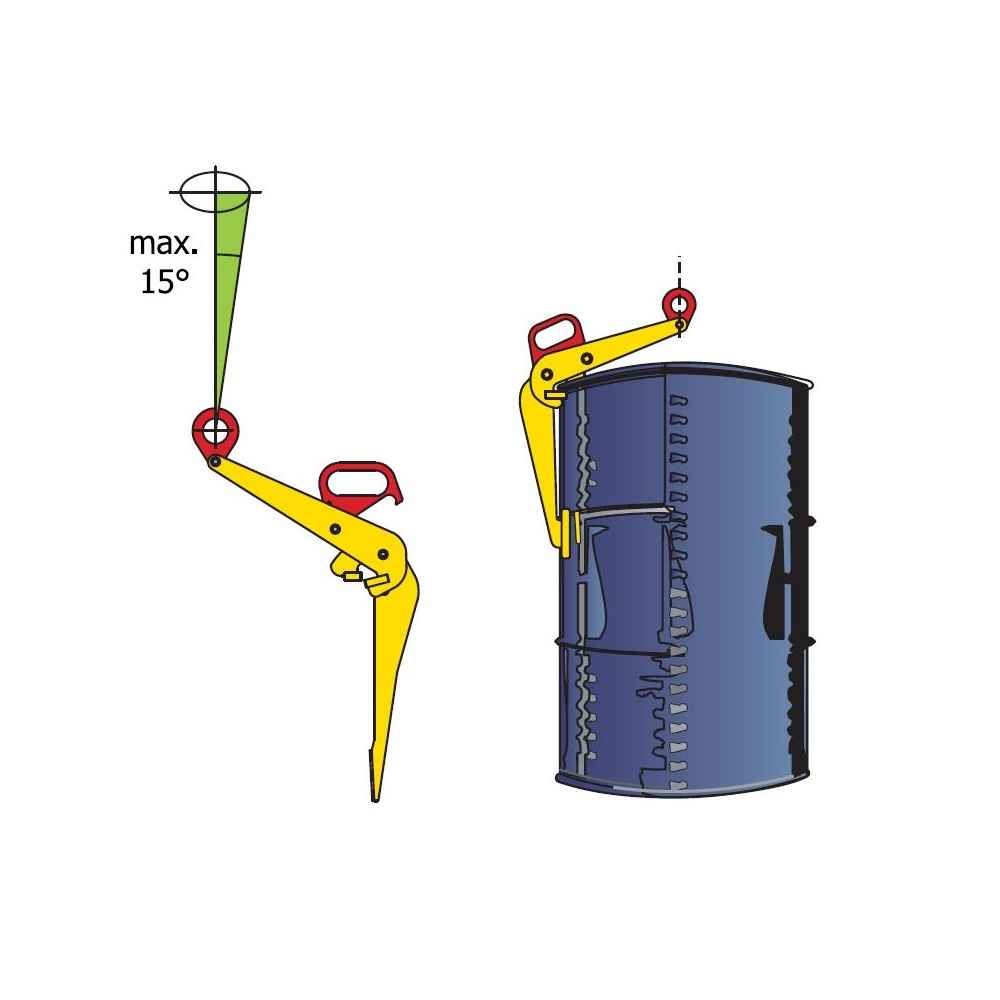 Terrier TVKH 0.6 Ton Drum Lifting Clamp - 828100 - image 2