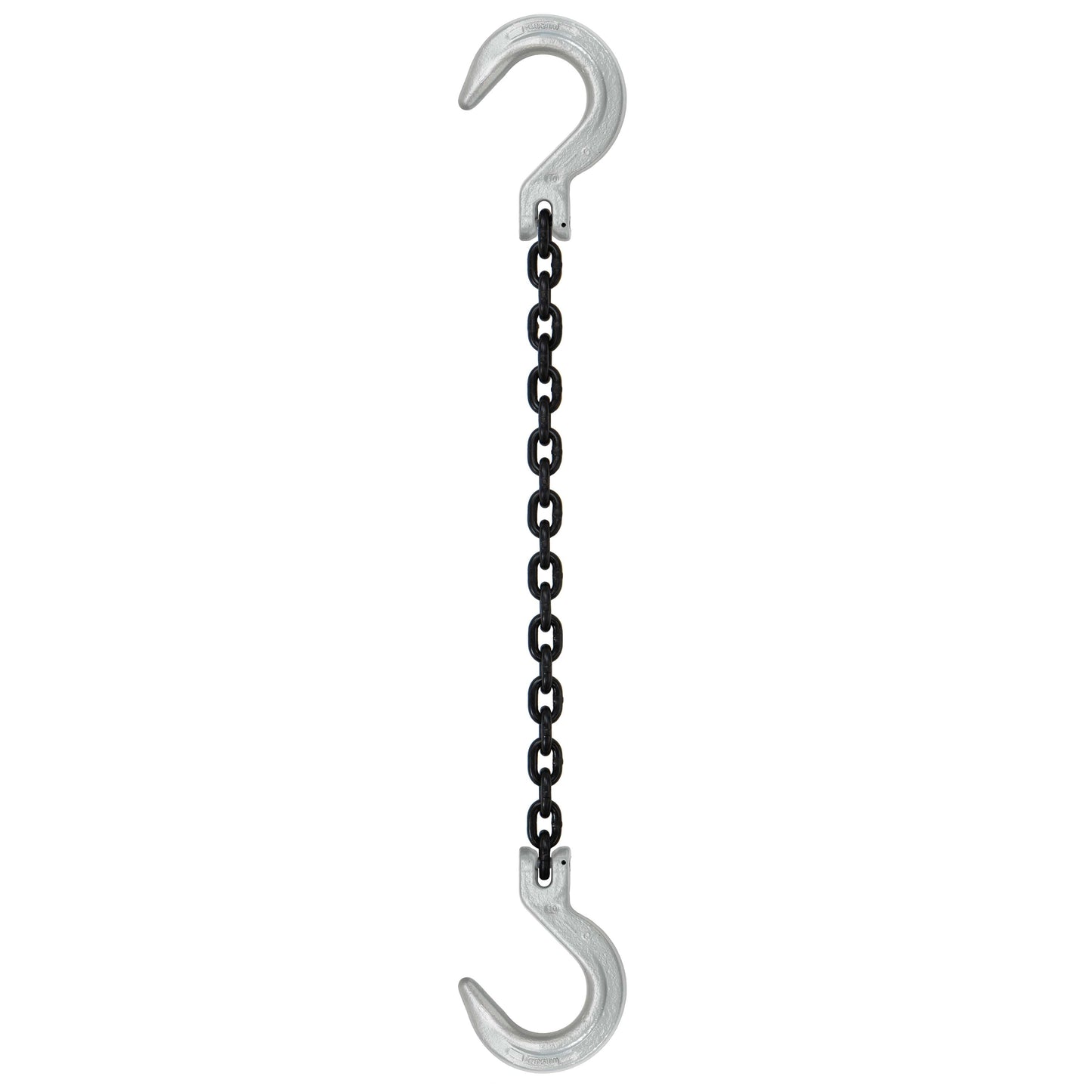 58 inch x 4 foot Domestic Single Leg Chain Sling w Crosby Foundry & Foundry Hooks Grade 100 image 1 of 2