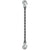 12 inch x 12 foot Domestic Single Leg Chain Sling w Crosby Grab & Grab Hooks Grade 100 image 1 of 2