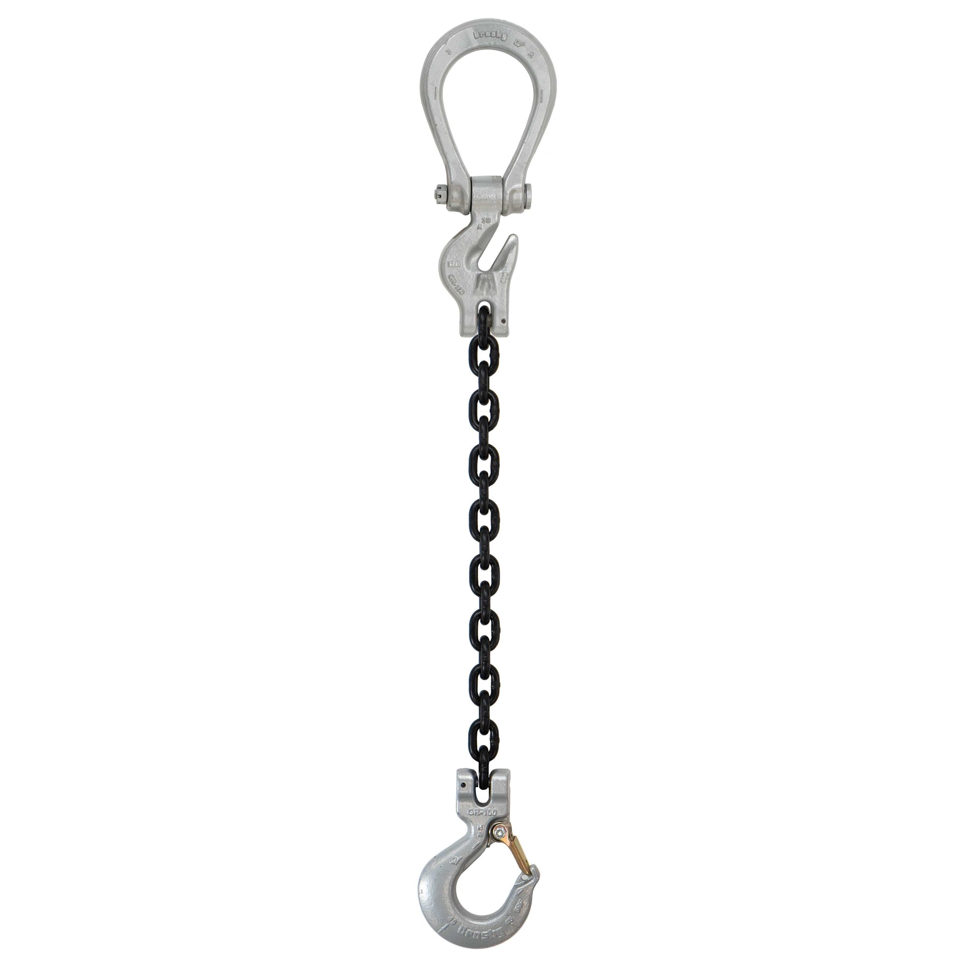 5/16 x 15' Domestic 1 Leg Adjustable Chain Sling w/ Crosby Sling Hook